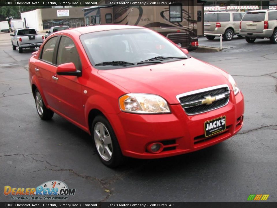 2008 Chevrolet Aveo LT Sedan Victory Red / Charcoal Photo #4