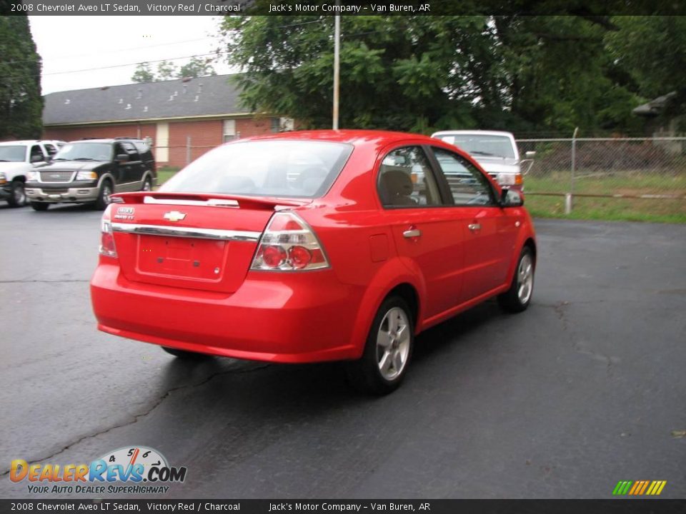 2008 Chevrolet Aveo LT Sedan Victory Red / Charcoal Photo #5