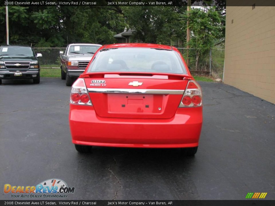 2008 Chevrolet Aveo LT Sedan Victory Red / Charcoal Photo #6