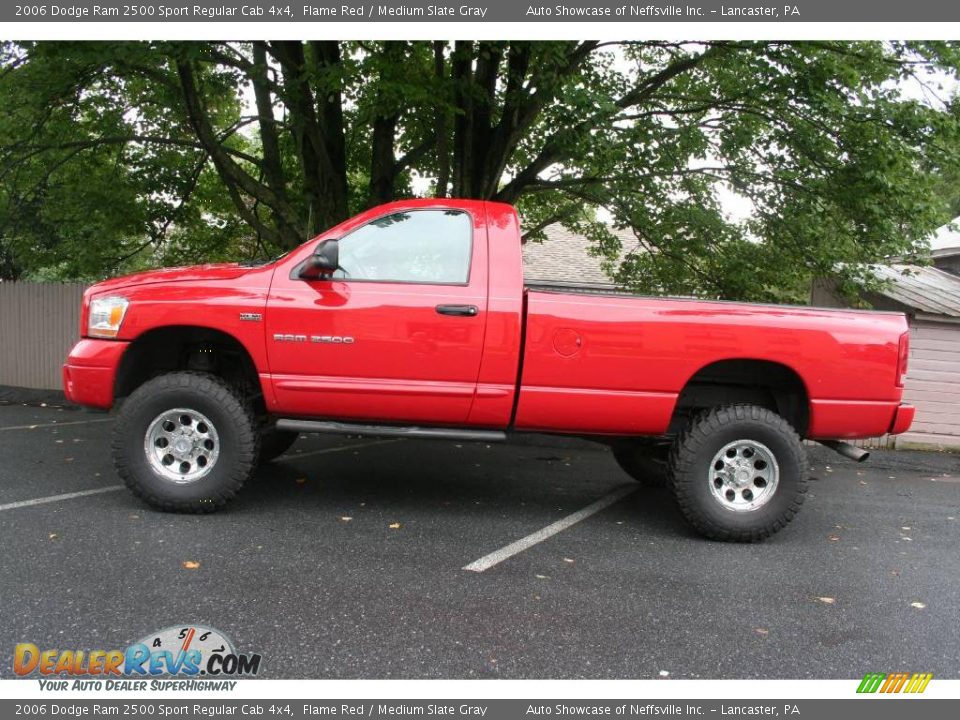 2006 Dodge Ram 2500 Sport Regular Cab 4x4 Flame Red / Medium Slate Gray Photo #3