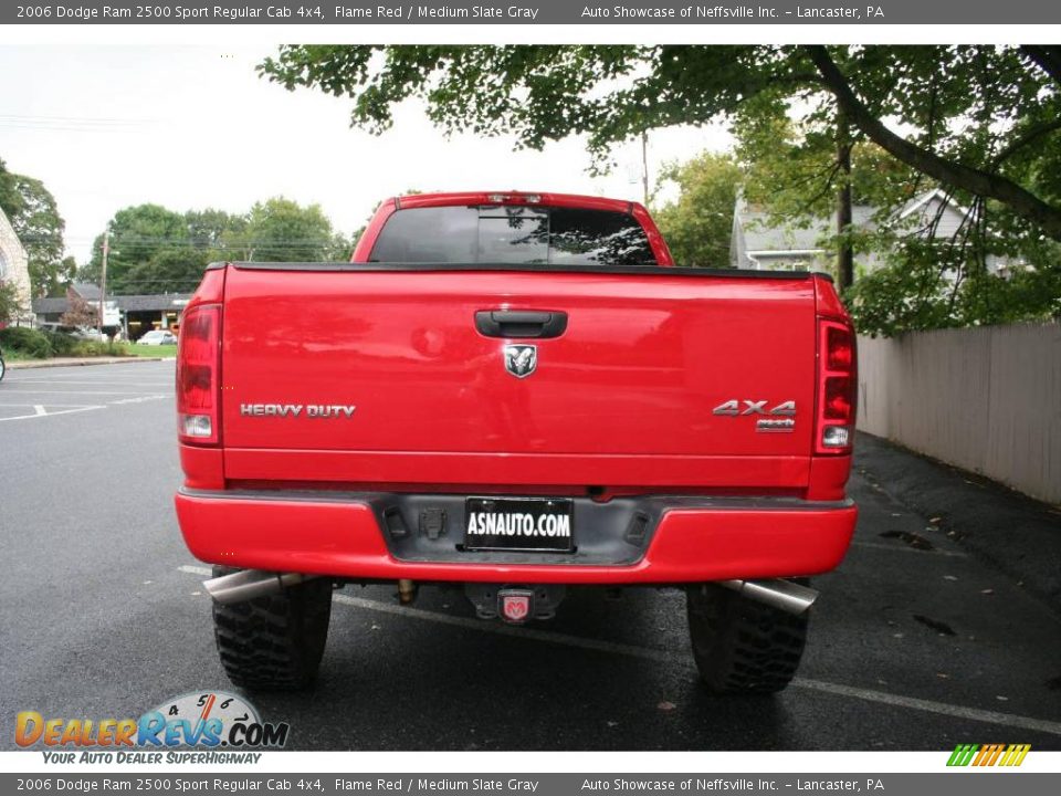 2006 Dodge Ram 2500 Sport Regular Cab 4x4 Flame Red / Medium Slate Gray Photo #5