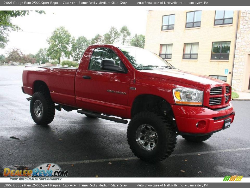 2006 Dodge Ram 2500 Sport Regular Cab 4x4 Flame Red / Medium Slate Gray Photo #7