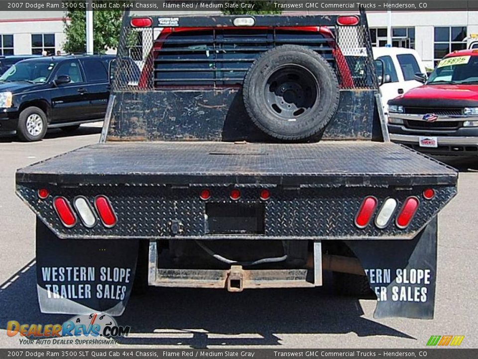 2007 Dodge Ram 3500 SLT Quad Cab 4x4 Chassis Flame Red / Medium Slate Gray Photo #7
