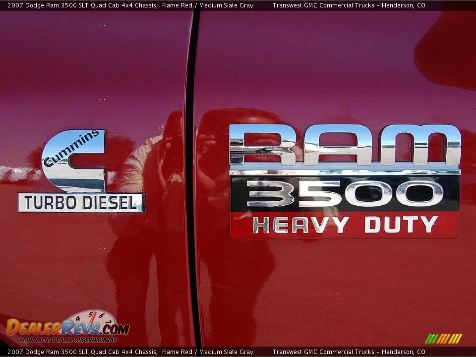 2007 Dodge Ram 3500 SLT Quad Cab 4x4 Chassis Flame Red / Medium Slate Gray Photo #11