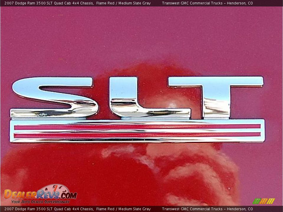 2007 Dodge Ram 3500 SLT Quad Cab 4x4 Chassis Flame Red / Medium Slate Gray Photo #12