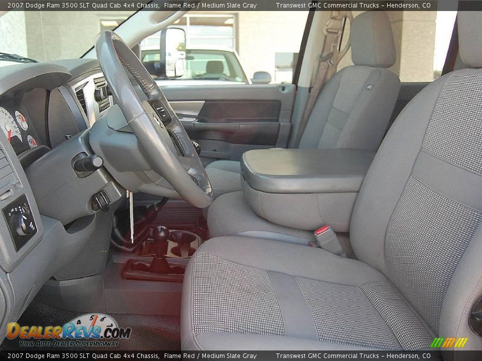 2007 Dodge Ram 3500 SLT Quad Cab 4x4 Chassis Flame Red / Medium Slate Gray Photo #17