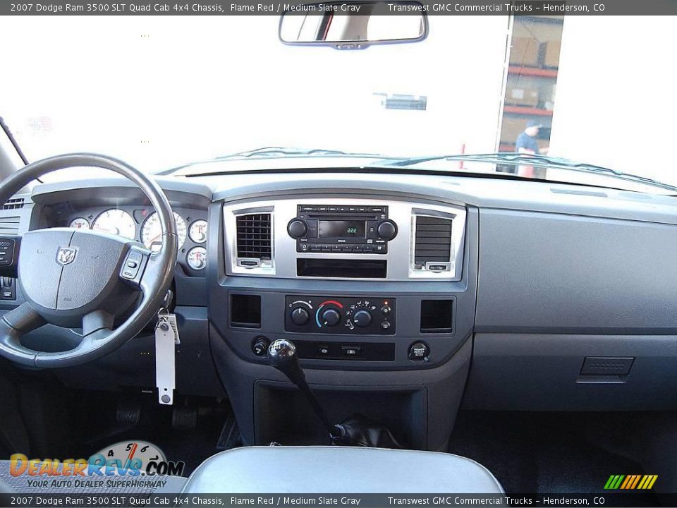2007 Dodge Ram 3500 SLT Quad Cab 4x4 Chassis Flame Red / Medium Slate Gray Photo #24