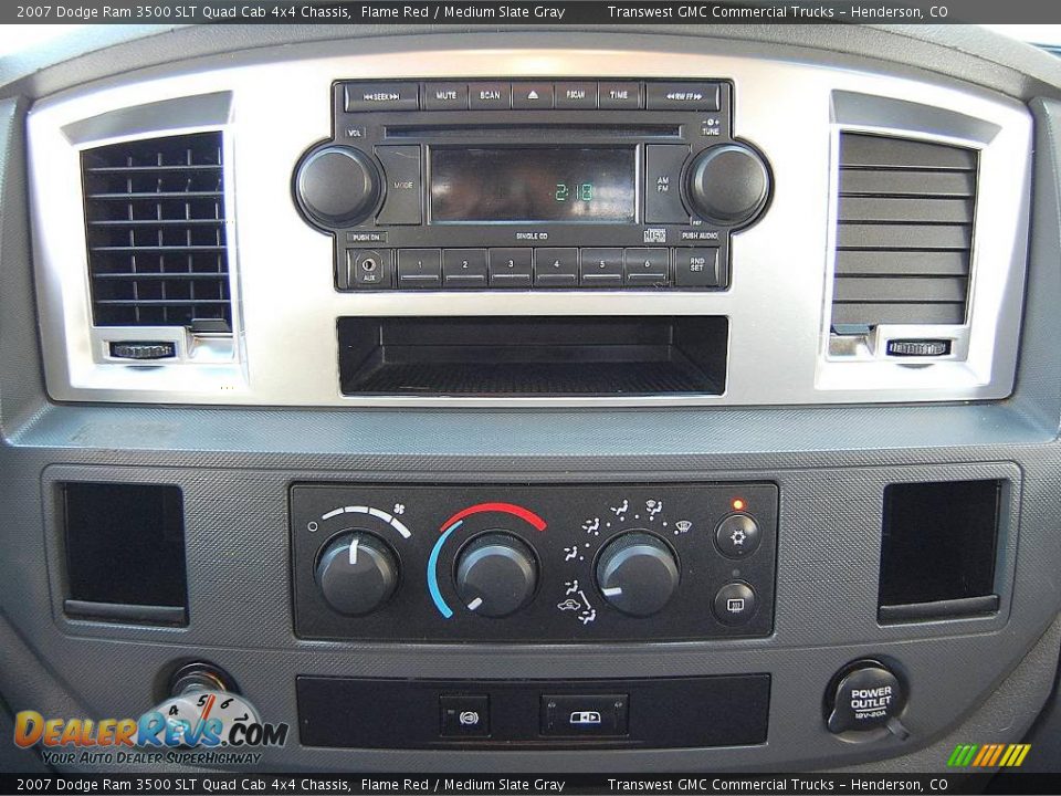 2007 Dodge Ram 3500 SLT Quad Cab 4x4 Chassis Flame Red / Medium Slate Gray Photo #25