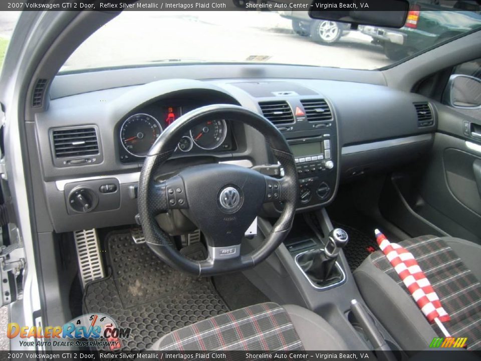 2007 Volkswagen GTI 2 Door Reflex Silver Metallic / Interlagos Plaid Cloth Photo #14