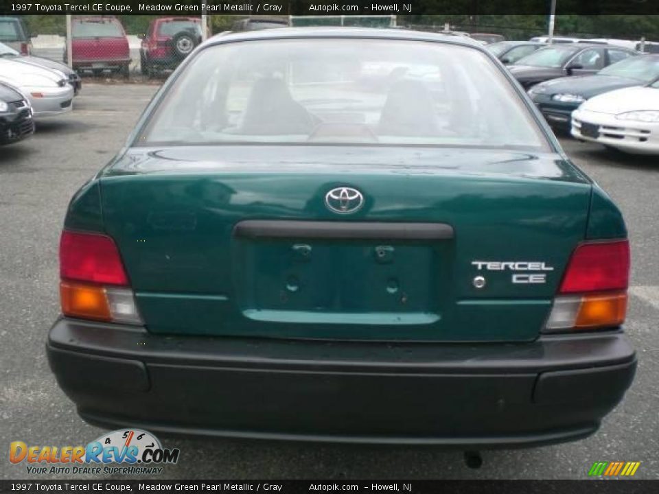 1997 Toyota Tercel CE Coupe Meadow Green Pearl Metallic / Gray Photo #6