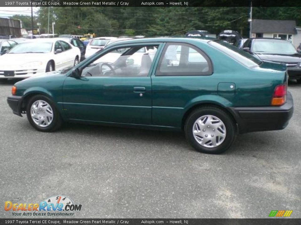 1997 Toyota Tercel CE Coupe Meadow Green Pearl Metallic / Gray Photo #8