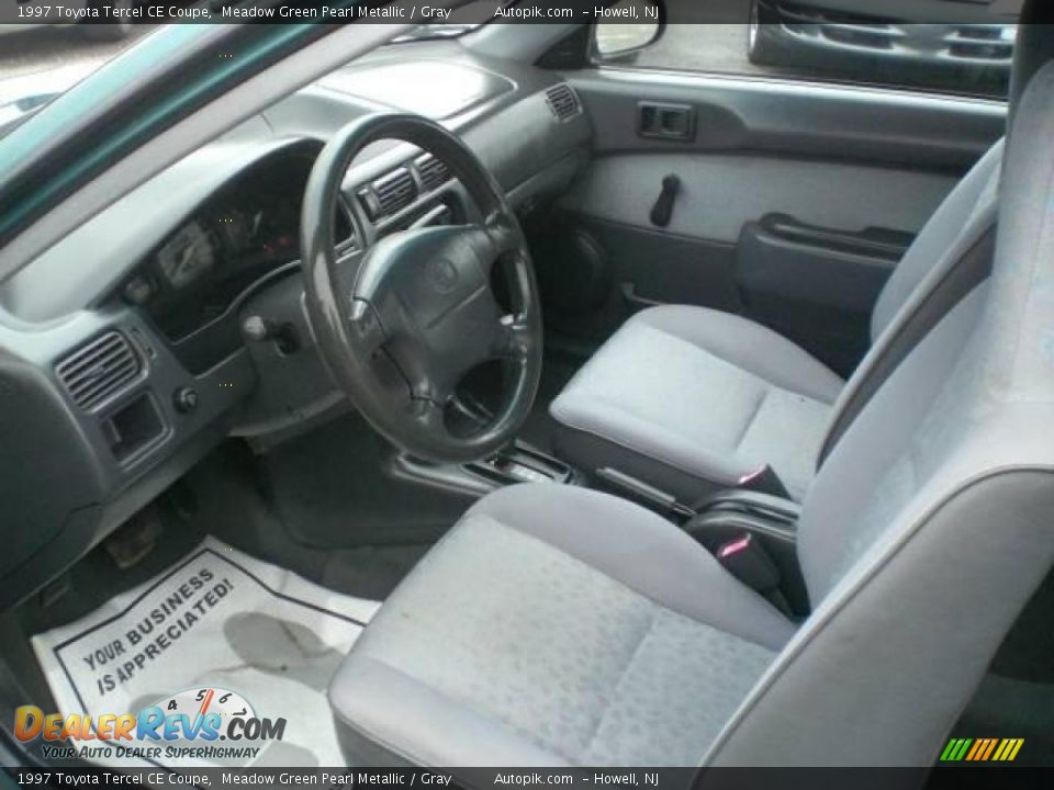 1997 Toyota Tercel CE Coupe Meadow Green Pearl Metallic / Gray Photo #9