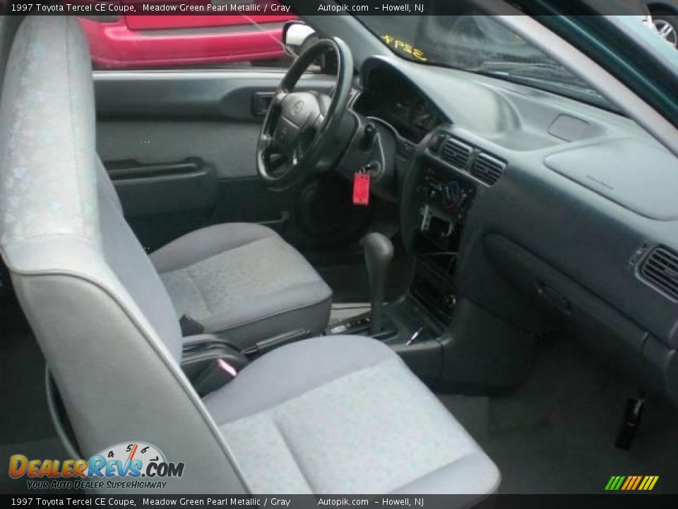 1997 Toyota Tercel CE Coupe Meadow Green Pearl Metallic / Gray Photo #10