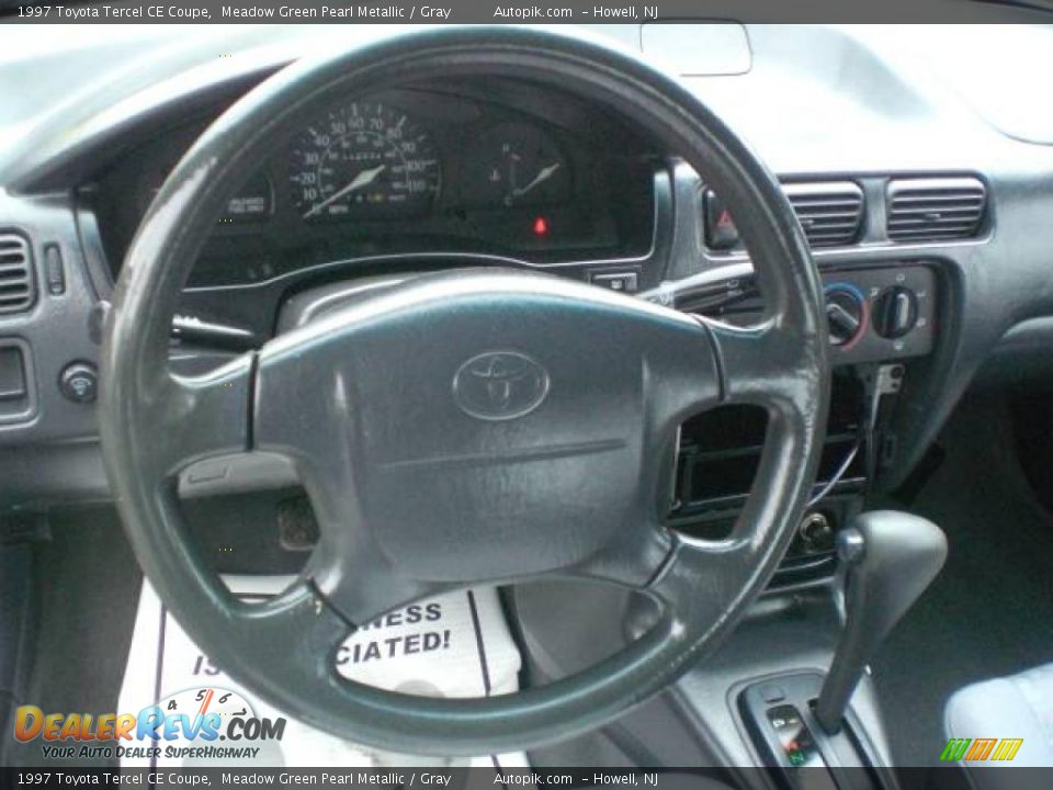 1997 Toyota Tercel CE Coupe Meadow Green Pearl Metallic / Gray Photo #12