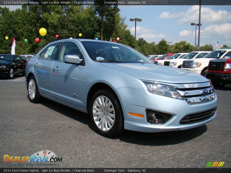 2010 Ford Fusion Hybrid Light Ice Blue Metallic / Charcoal Black Photo #1