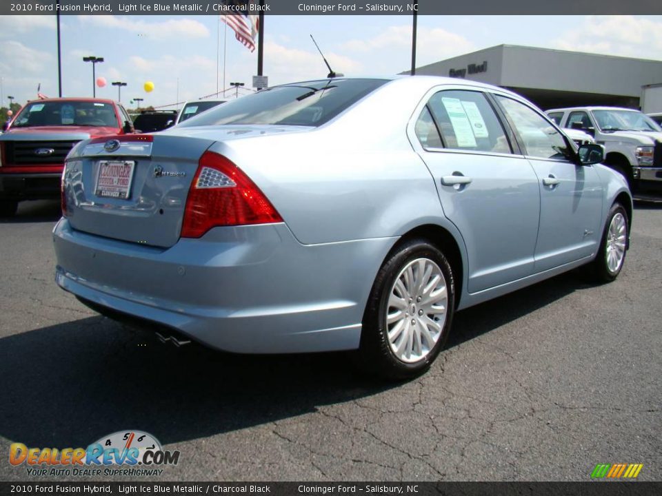 2010 Ford Fusion Hybrid Light Ice Blue Metallic / Charcoal Black Photo #3