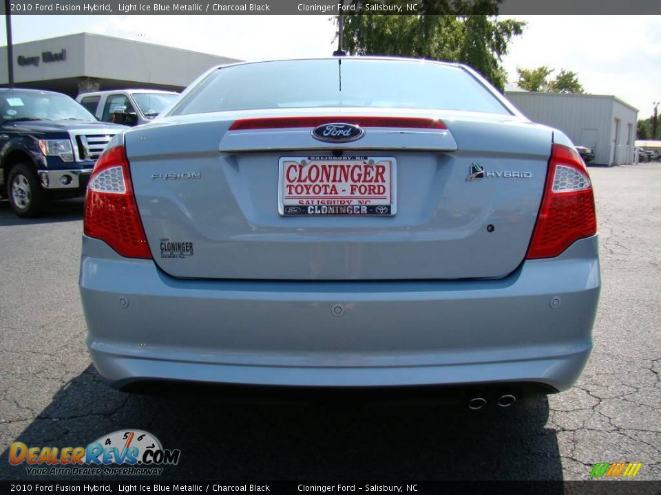 2010 Ford Fusion Hybrid Light Ice Blue Metallic / Charcoal Black Photo #4