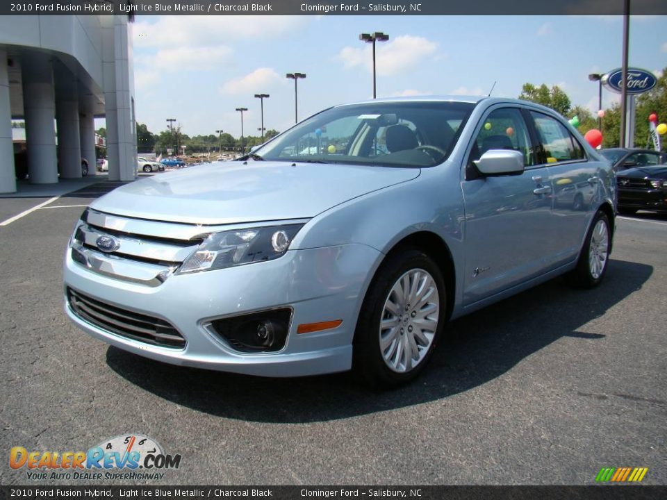 2010 Ford Fusion Hybrid Light Ice Blue Metallic / Charcoal Black Photo #6