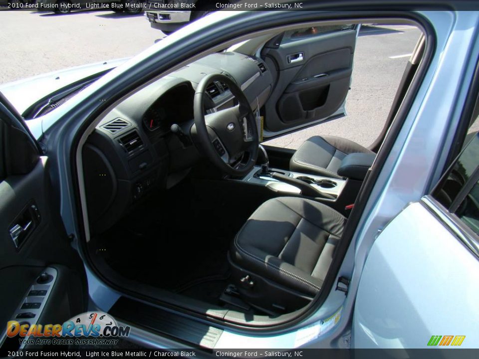 2010 Ford Fusion Hybrid Light Ice Blue Metallic / Charcoal Black Photo #8