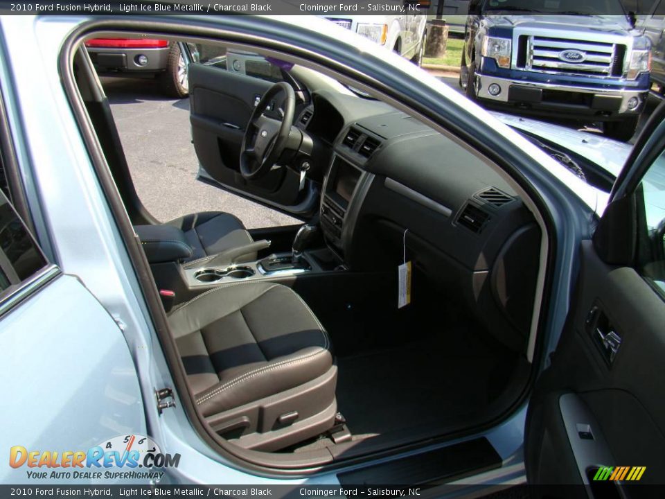 2010 Ford Fusion Hybrid Light Ice Blue Metallic / Charcoal Black Photo #11