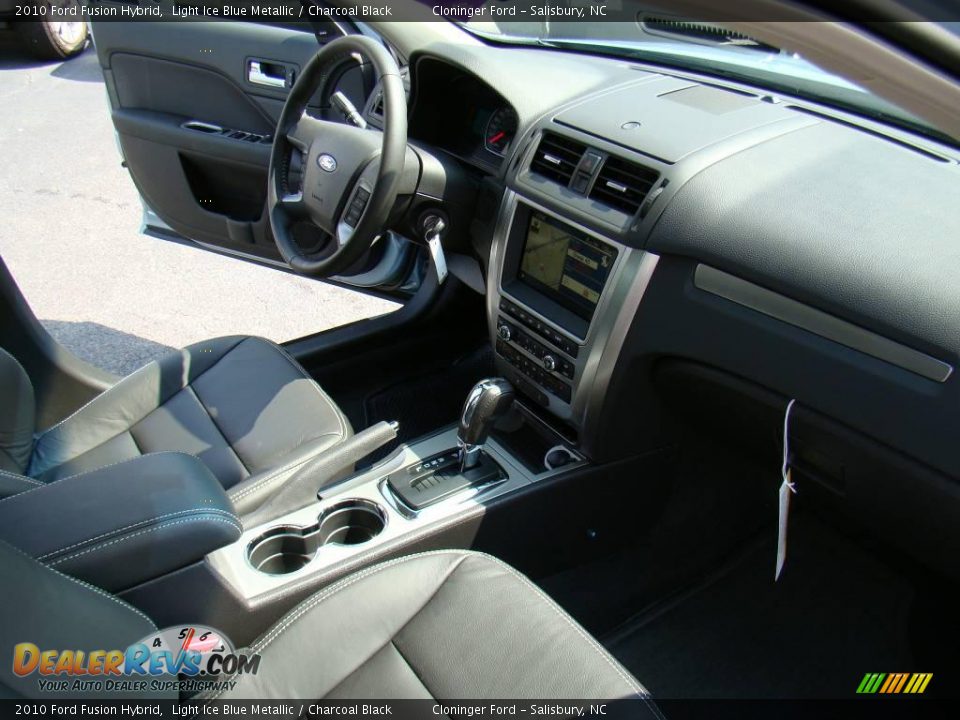 2010 Ford Fusion Hybrid Light Ice Blue Metallic / Charcoal Black Photo #12