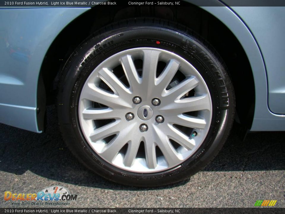 2010 Ford Fusion Hybrid Light Ice Blue Metallic / Charcoal Black Photo #13