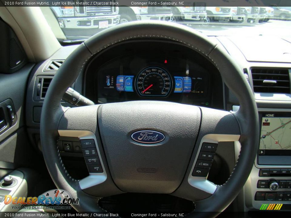 2010 Ford Fusion Hybrid Light Ice Blue Metallic / Charcoal Black Photo #19