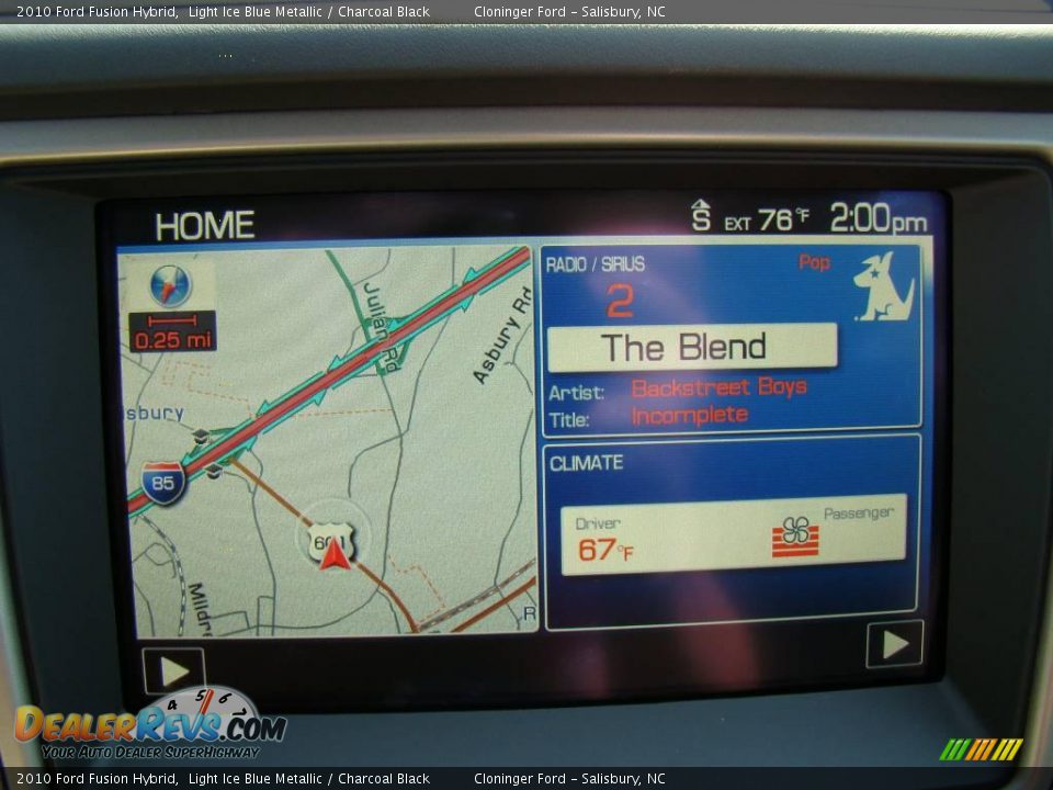 2010 Ford Fusion Hybrid Light Ice Blue Metallic / Charcoal Black Photo #20