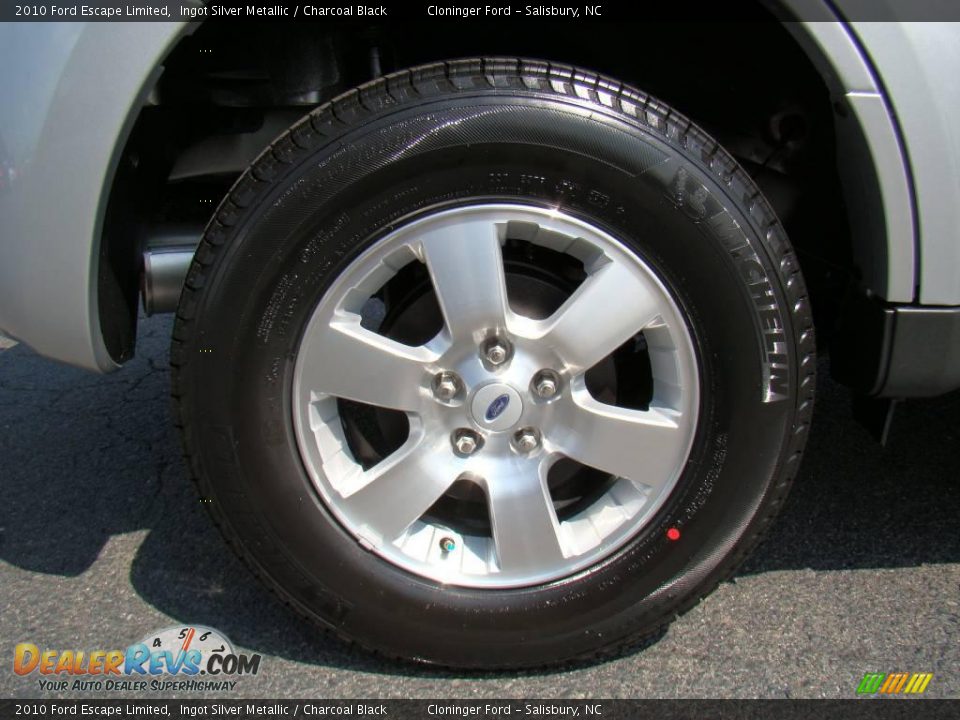 2010 Ford Escape Limited Ingot Silver Metallic / Charcoal Black Photo #14