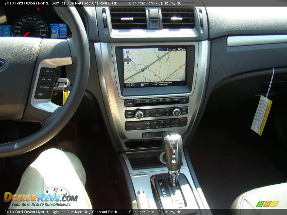 2010 Ford Fusion Hybrid Light Ice Blue Metallic / Charcoal Black Photo #25