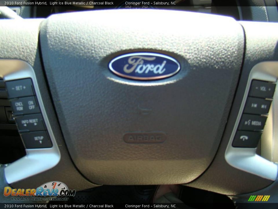2010 Ford Fusion Hybrid Light Ice Blue Metallic / Charcoal Black Photo #26