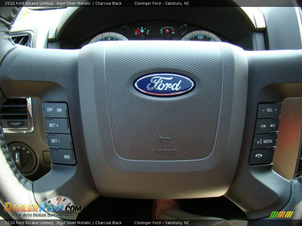 2010 Ford Escape Limited Ingot Silver Metallic / Charcoal Black Photo #28