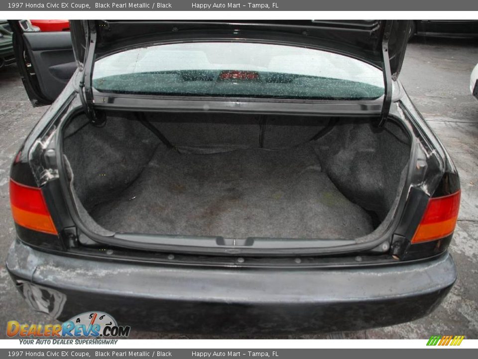 1997 Honda Civic EX Coupe Black Pearl Metallic / Black Photo #14