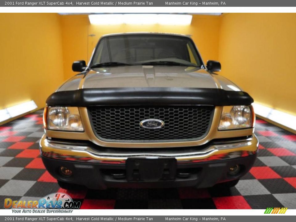 2001 Ford Ranger XLT SuperCab 4x4 Harvest Gold Metallic / Medium Prairie Tan Photo #2