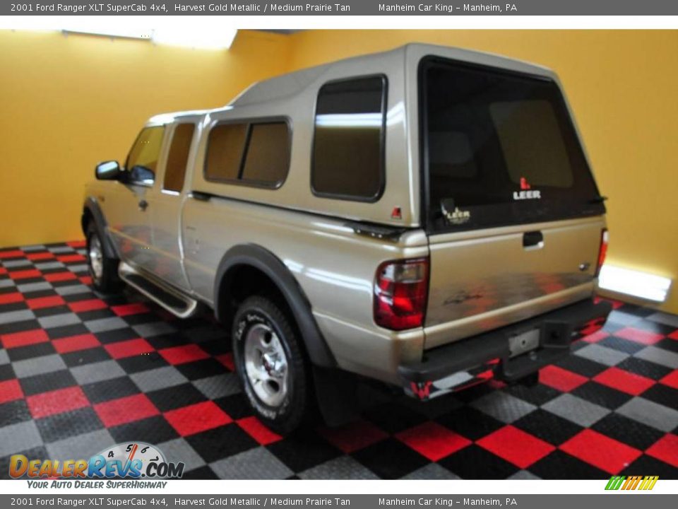 2001 Ford Ranger XLT SuperCab 4x4 Harvest Gold Metallic / Medium Prairie Tan Photo #4