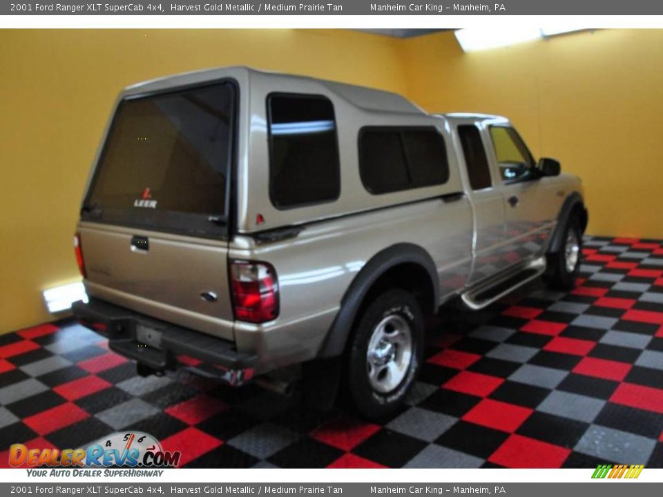 2001 Ford Ranger XLT SuperCab 4x4 Harvest Gold Metallic / Medium Prairie Tan Photo #6