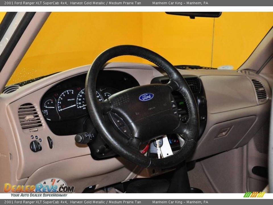 2001 Ford Ranger XLT SuperCab 4x4 Harvest Gold Metallic / Medium Prairie Tan Photo #7