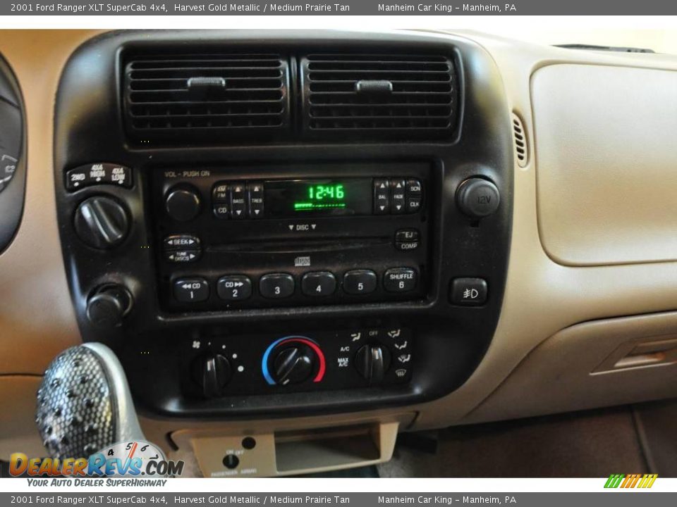 2001 Ford Ranger XLT SuperCab 4x4 Harvest Gold Metallic / Medium Prairie Tan Photo #9