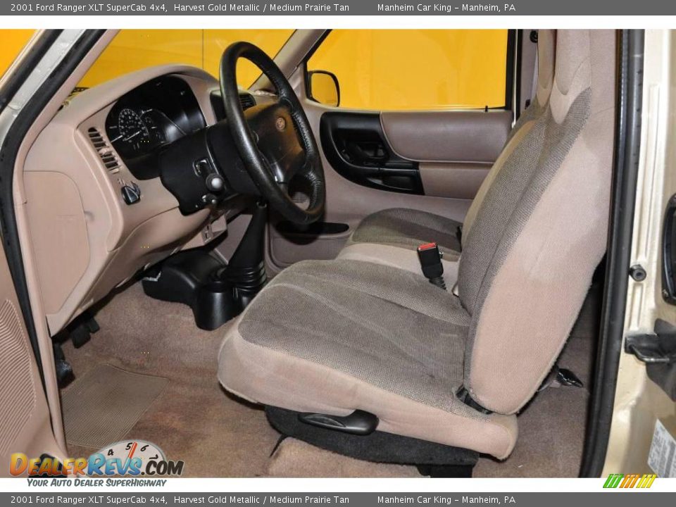 2001 Ford Ranger XLT SuperCab 4x4 Harvest Gold Metallic / Medium Prairie Tan Photo #10