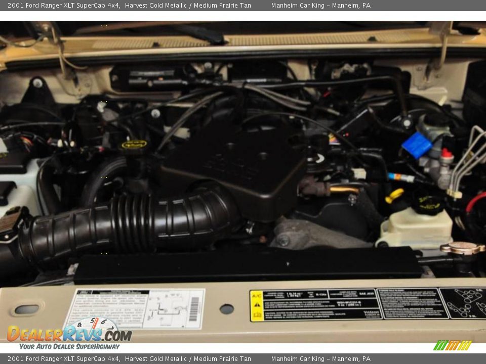 2001 Ford Ranger XLT SuperCab 4x4 Harvest Gold Metallic / Medium Prairie Tan Photo #17