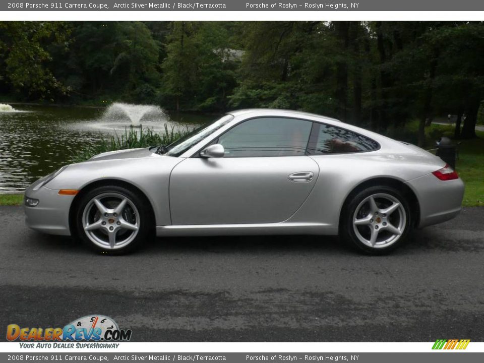 Arctic Silver Metallic 2008 Porsche 911 Carrera Coupe Photo #3