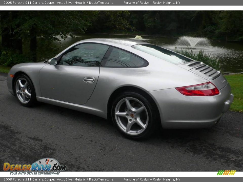 2008 Porsche 911 Carrera Coupe Arctic Silver Metallic / Black/Terracotta Photo #4