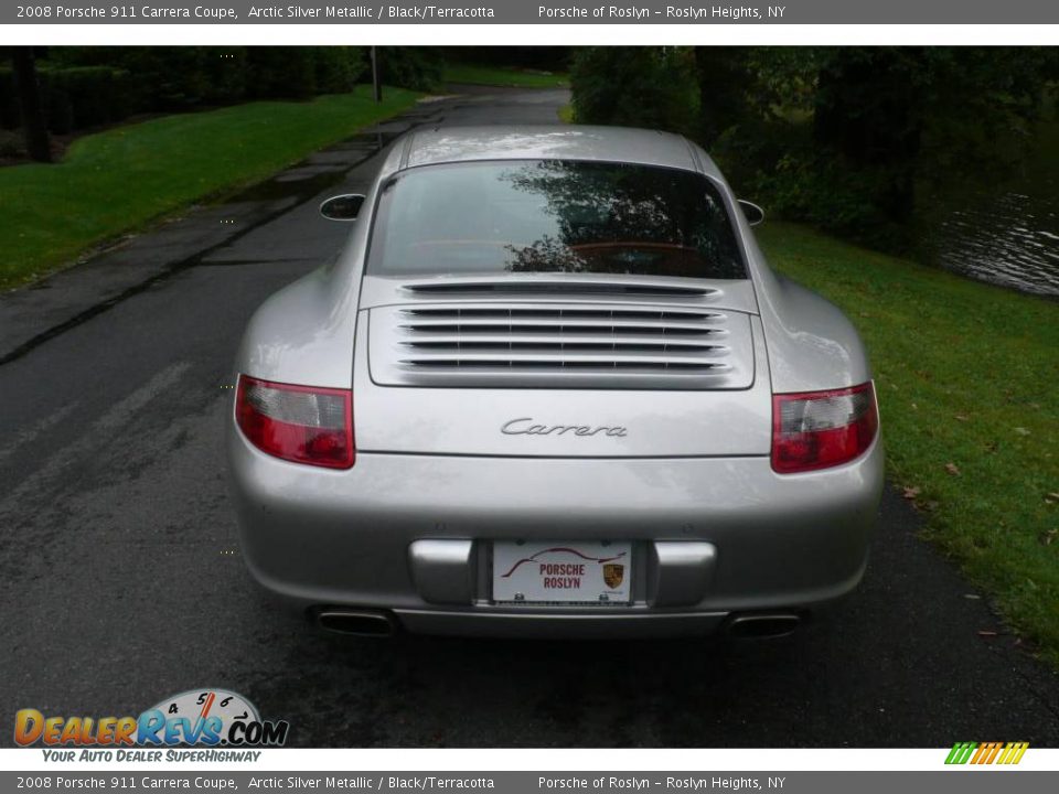 2008 Porsche 911 Carrera Coupe Arctic Silver Metallic / Black/Terracotta Photo #5