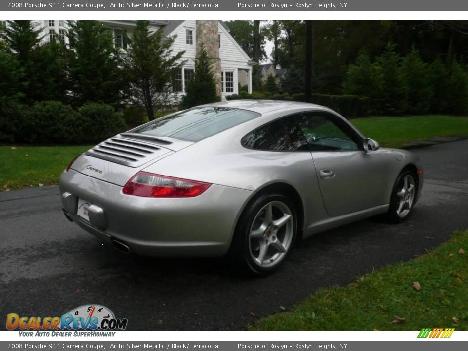 2008 Porsche 911 Carrera Coupe Arctic Silver Metallic / Black/Terracotta Photo #6