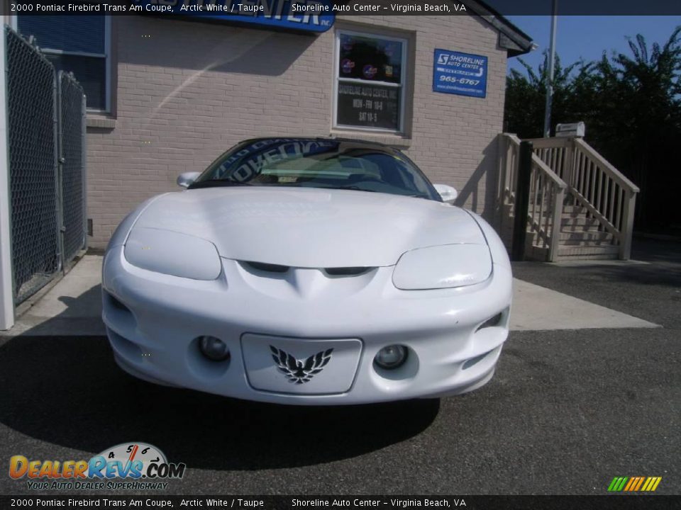 2000 Pontiac Firebird Trans Am Coupe Arctic White / Taupe Photo #1