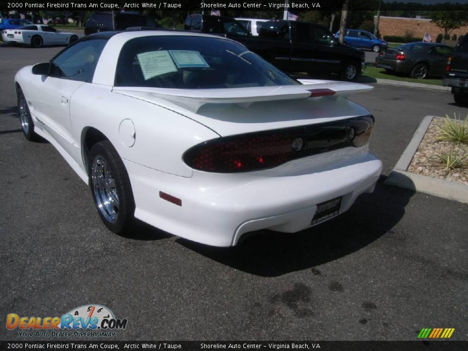 2000 Pontiac Firebird Trans Am Coupe Arctic White / Taupe Photo #4