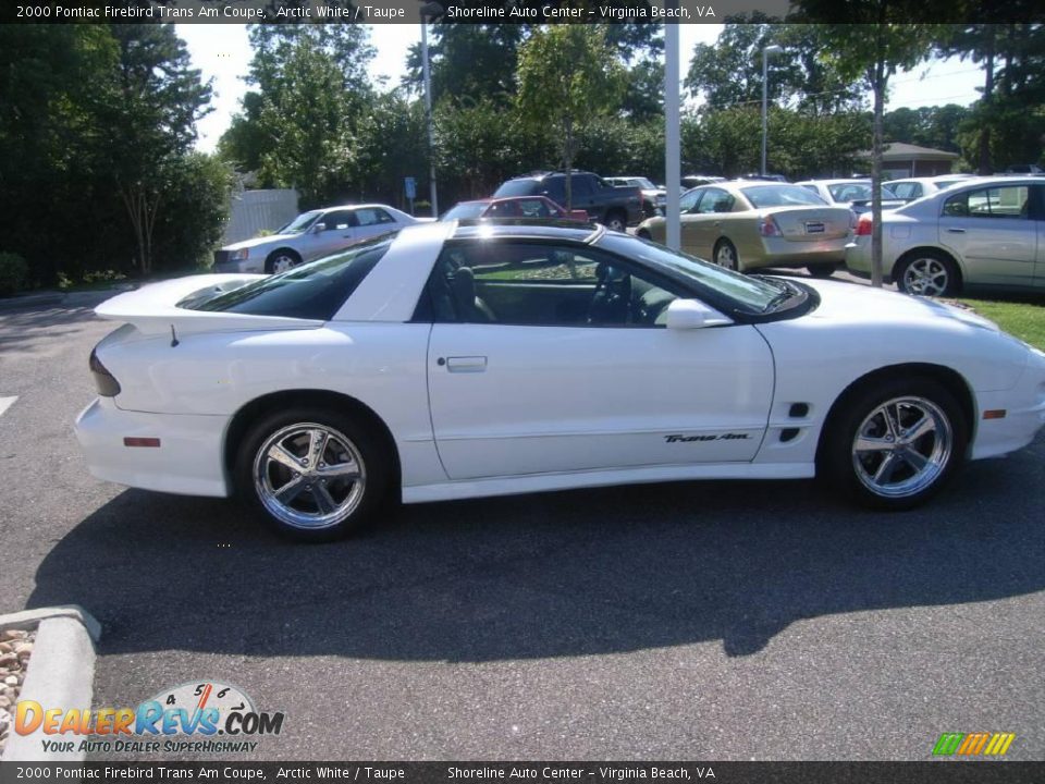 2000 Pontiac Firebird Trans Am Coupe Arctic White / Taupe Photo #7