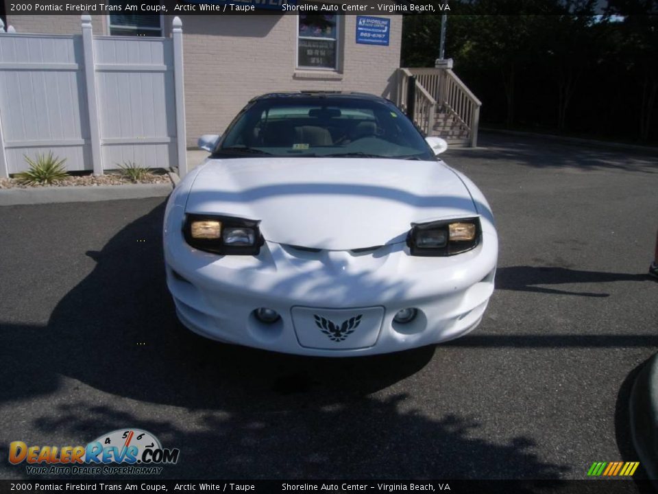 2000 Pontiac Firebird Trans Am Coupe Arctic White / Taupe Photo #9