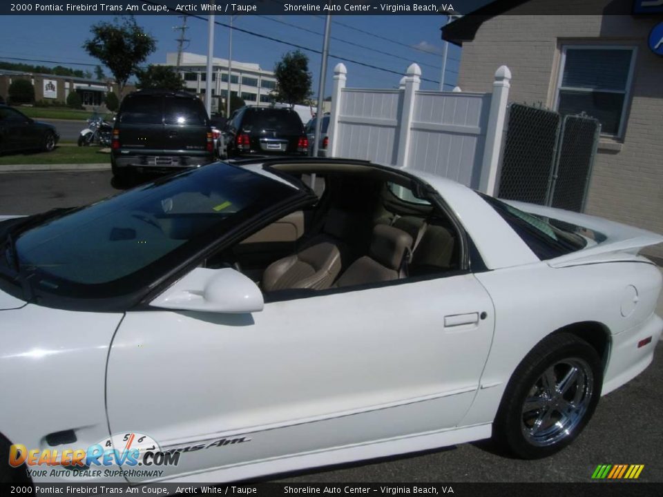 2000 Pontiac Firebird Trans Am Coupe Arctic White / Taupe Photo #11