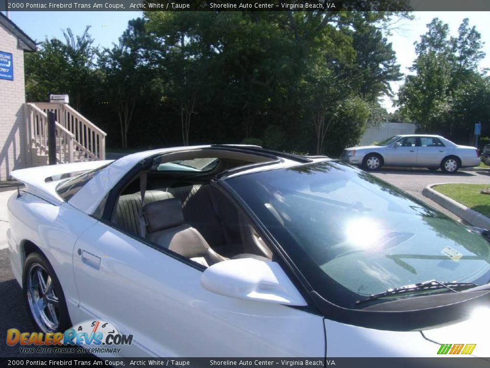 2000 Pontiac Firebird Trans Am Coupe Arctic White / Taupe Photo #12